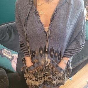Free people denim poncho.  Brand new!! With tags. Make an offer!!